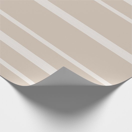 農家のストライプのなギフト用包装紙のクラフト紙の白 ラッピングペーパー (角)