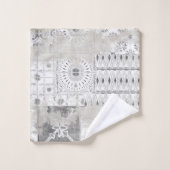 農家のパッチワークの動揺してな混合されたタイルパターン バスタオルセット (ウォッシュタオル)