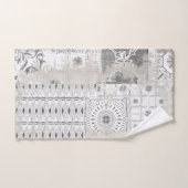 農家のパッチワークの動揺してな混合されたタイルパターン バスタオルセット (ハンドタオル)