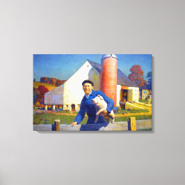 農家のポートレートNCワイエス1943アメリカーナアート キャンバスプリント