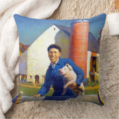 農家のポートレートNCワイエス1943アメリカーナアート クッション (ブランケット)