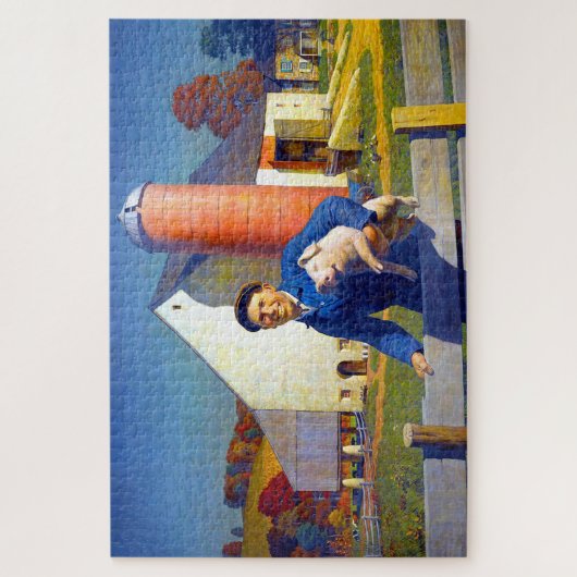 農家のポートレートNCワイエス1943アメリカーナアート ジグソーパズル (縦)