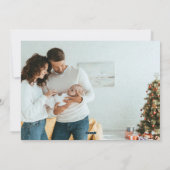 農家のモダン白黒プレイドクリスマスフォト シーズンカード (裏面)