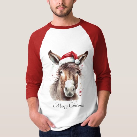 農家のロバのクリスマスストリートウェア Tシャツ (正面)
