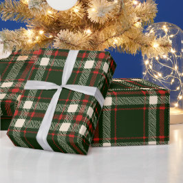 農家のヴィンテージダークグリーン赤クリームかわいい ラッピングペーパー