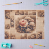 農家のヴィンテージ型デクページ紙 薄葉紙 (クラフト)