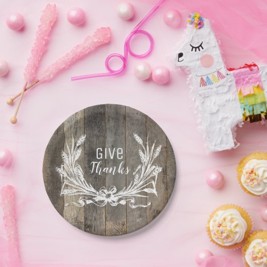 農家の与え木感謝してい感謝祭パーティー ペーパープレート (パーティー)