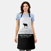 農家の動物牛 エプロン (着用した状態)