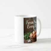 農家の卵のバスケットマグ コーヒーマグカップ (正面右)