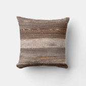 農家の古い風化した木造の外壁 クッション (正面)