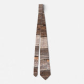 農家の古い風化した木造の外壁 ネクタイ (裏面)