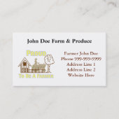 農家の名刺があること誇りを持った 名刺 (正面)