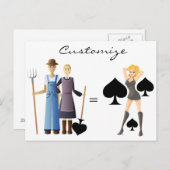 農家の妻クイーンスペードサンダー_コーブ ポストカード (正面/裏面)