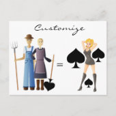 農家の妻クイーンスペードサンダー_コーブ ポストカード (正面)