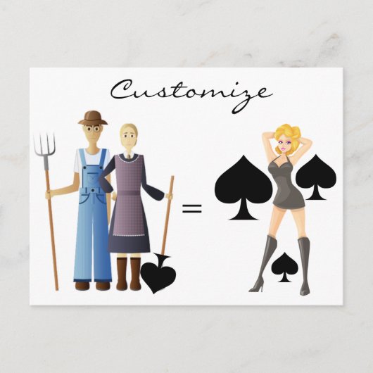 農家の妻クイーンスペードサンダー_コーブ ポストカード (正面)