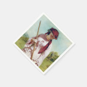 農家の娘(農村美しい) スタンダードカクテルナプキン (角)