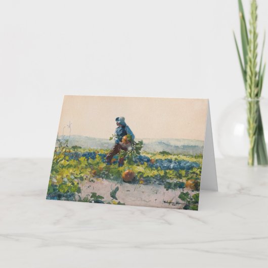 農家の子になるために | ウィンズローホーマー カード (正面)