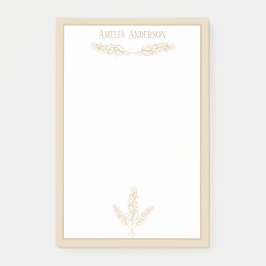 農家の小麦の茎 |パーソナライズされた | ポストイット (正面)