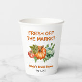 農家の市場でフレッシュ オフ・ザ・マーケット ブライダルシャワー 紙コップ (裏面)