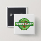 農家の市場のハート 缶バッジ (正面&裏面)