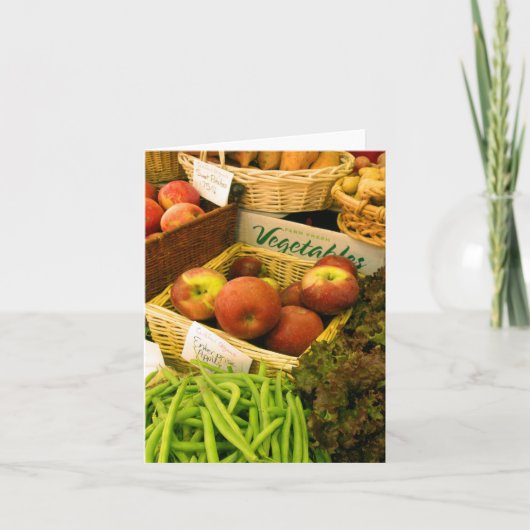 農家の市場のメッセージカード カード (正面)