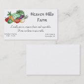 農家の市場の名刺 名刺 (正面/裏面)