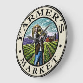 農家の市場の柱時計 ラージ壁時計 (傾斜)