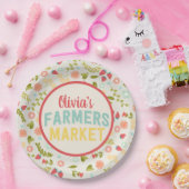 農家の市場の花の紙皿 ペーパープレート (パーティー)