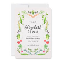 農家の市場の誕生日の招待状