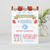 農家の市場の誕生日 招待状 (スタンド正面)