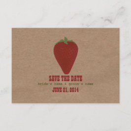 農家の市場をイメージしたウェディング・RSVPカード | イチゴ 招待状