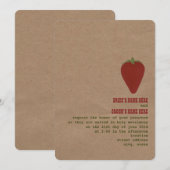 農家の市場をテーマにした結婚式の招待状｜苺 招待状 (正面/裏面)