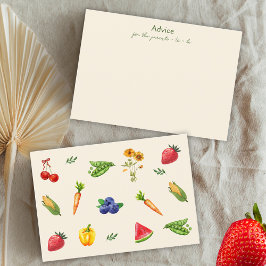 農家の市場ベイビーシャワーアドバイスカード エンクロージャーカード