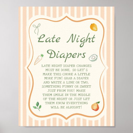 農家の市場ベイビーシャワーレイトナイトおむつゲーム ポスター (正面)