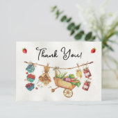 農家の市場ベビーシャワーの感謝カード 招待状 (スタンド正面)