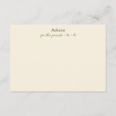 農家の市場ベビーシャワーアドバイスカード エンクロージャーカード (裏面)