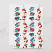 農家の市場ベビーシャワークロスライン 招待状 (裏面)