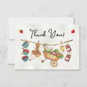 農家の市場ベビーシャワー感謝カード 招待状 (正面)