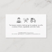 農家の市場生産 | ウッド 名刺 (裏面)