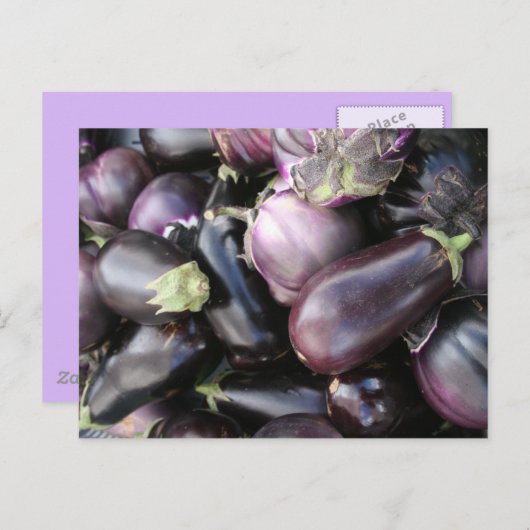 農家の市場選択紫のナス ポストカード (正面/裏面)