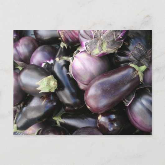 農家の市場選択紫のナス ポストカード (正面)