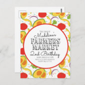 農家の市場 カロテン 野菜 パターン ポストカード (正面/裏面)