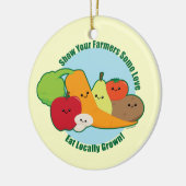 農家の市場 セラミックオーナメント (左)