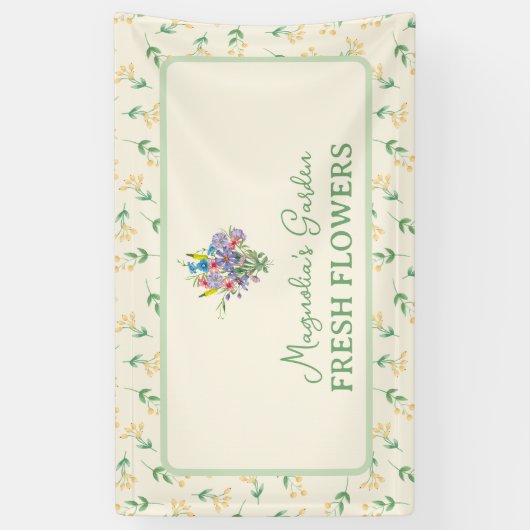 農家の市場 フラワーセラー カスタム 横断幕 (縦)