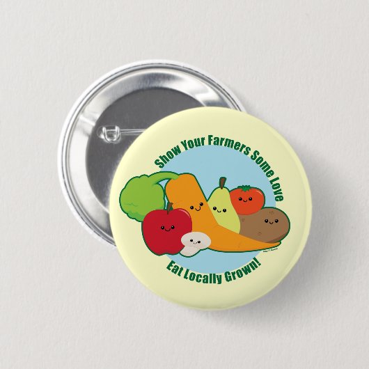 農家の市場 缶バッジ (正面&裏面)