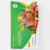 農家の市場 野菜 水彩画 農場の新鮮な小さなもの 横断幕 (縦)