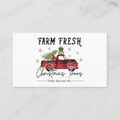 農家の新木クリスマス 名刺 (裏面)