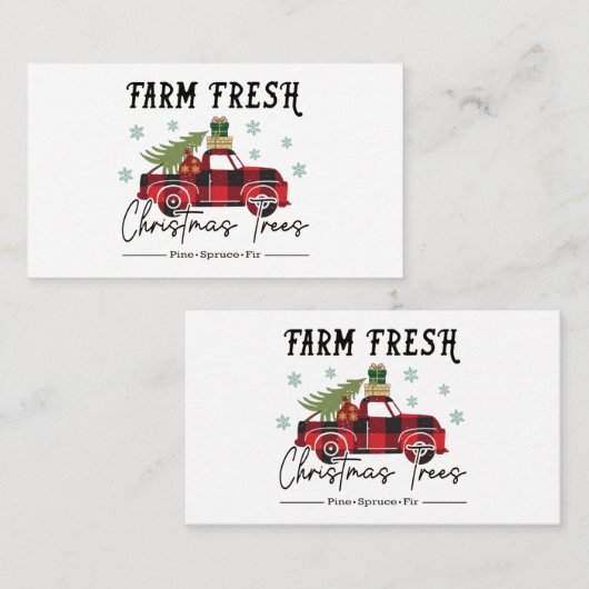 農家の新木クリスマス 名刺 (正面/裏面)
