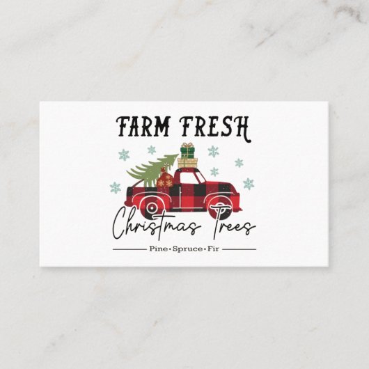 農家の新木クリスマス 名刺 (正面)