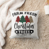 農家の新鮮なクリスマスツリーのホリデーツリーファーム クッション (ブランケット)
